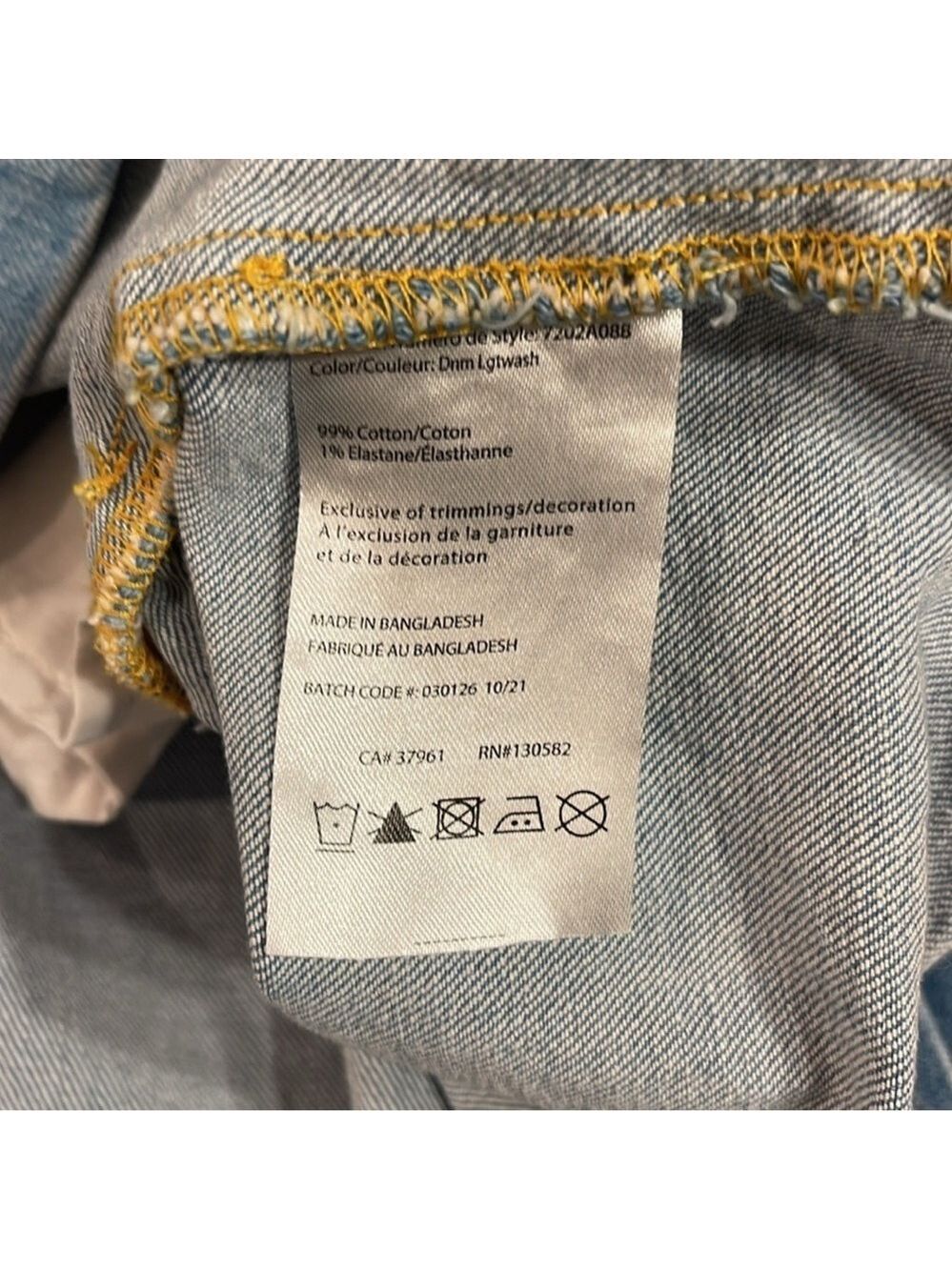 Vintage Ripzone Light Wash Denim Overall Dress Pinafore Mini Size - Picture 5 of 5